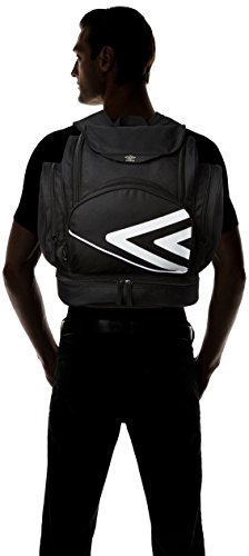 UMBRO 30614U-090 Mochila, Hombres, Negro/Blanco, Talla Única