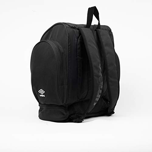 UMBRO 30614U-090 Mochila, Hombres, Negro/Blanco, Talla Única