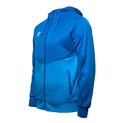 UMBRO Core Training Hooded FZ Jacket Hombre, Azul, XL