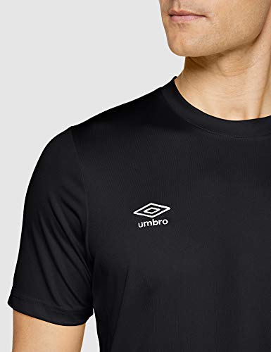 UMBRO Oblivion Camiseta de fútbol, Hombre, Negro, L