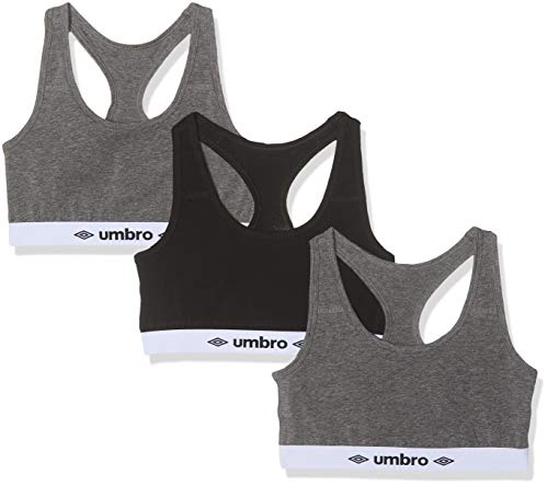 Umbro Sujetador deportivo para Mujer, Multicolor, Small (pack de 3)