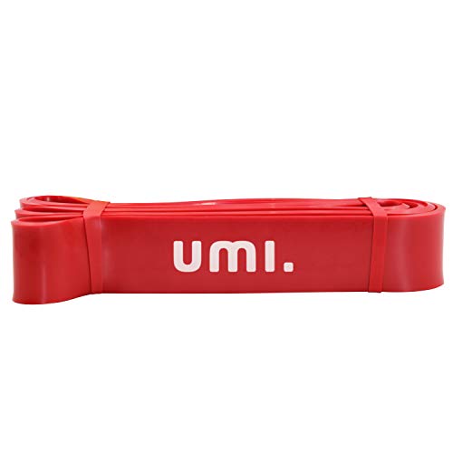 UMI. by Amazon - Banda Elástica de Resistencia Cuerda de Fuerza para Fitness, Crossfit, Pilates, Estiramientos,Dominadas (4 - Strong (Rojo))