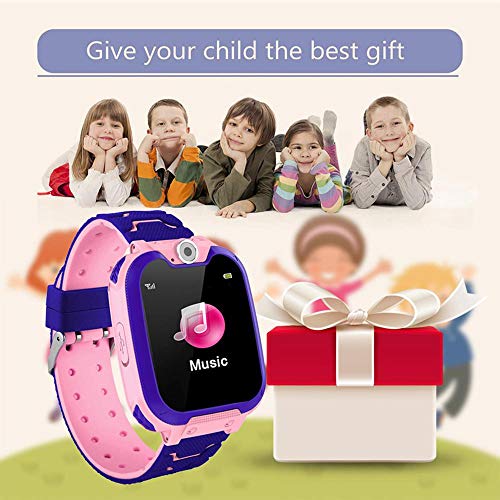 Umiwe Niños Musica Smartwatch, Impermeable Reloj Inteligente Pantalla Táctil con Llamada Socorro Chat Voz Cámara Despertador Juegos Flash Reloj de Pulsera Digital Regalos para Niño Chicas