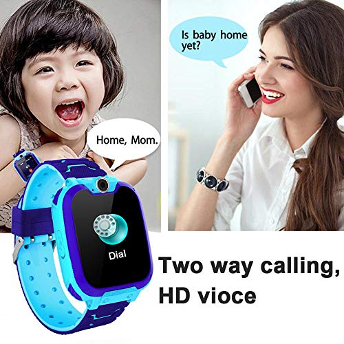 Umiwe Niños Musica Smartwatch, Impermeable Reloj Inteligente Pantalla Táctil con Llamada Socorro Chat Voz Cámara Despertador Juegos Flash Reloj de Pulsera Digital Regalos para Niño Chicas