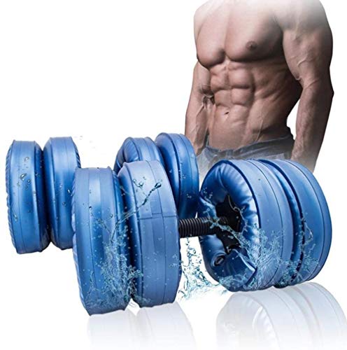 Un par de Nueva flexible Agua mancuernas Heavey peso de la pesa de gimnasio casa de ejercicios, equipado for el culturismo Negro (Color: azul, tamaño: 20-25KG par de pesas), Tamaño Nombre: 15-20KG par