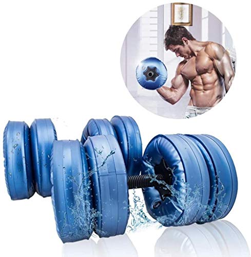 Un par de Nueva flexible Agua mancuernas Heavey peso de la pesa de gimnasio casa de ejercicios, equipado for el culturismo Negro (Color: azul, tamaño: 20-25KG par de pesas), Tamaño Nombre: 15-20KG par