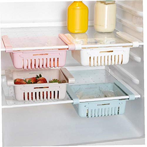Una Caja de almacenaje del Estante Estante de Almacenamiento Caja de Almacenamiento frigorífico congelador Cocina cajón Ahorrar Espacio