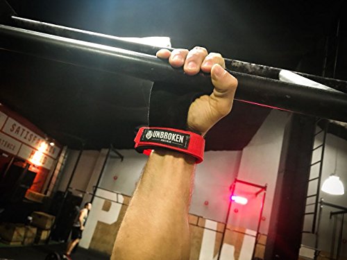 Unbroken Calleras Grips Guantes Cuero Ejercicio Gimnasio Crossfit (M)