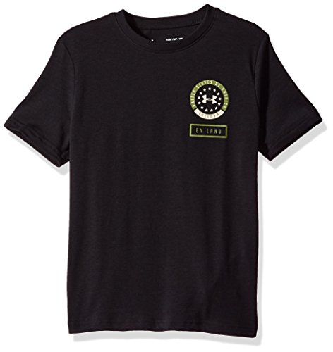 Under Armor Freedom by Land - Camiseta para niño, Niños, 1300402, Black (001)/Ecru, Youth XL