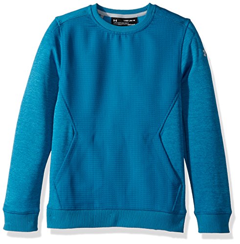 Under Armor - Sudadera de Forro Polar para niño, Niños, Color Bayou Blue (953)/Gris Nublado, tamaño Youth S