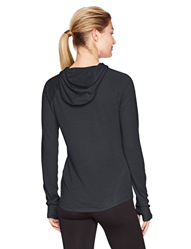 Under Armor Threadborne Mesh - Sudadera con capucha para mujer, Otoño/Invierno, Mujer, color Negro (001)/reflectante., tamaño L