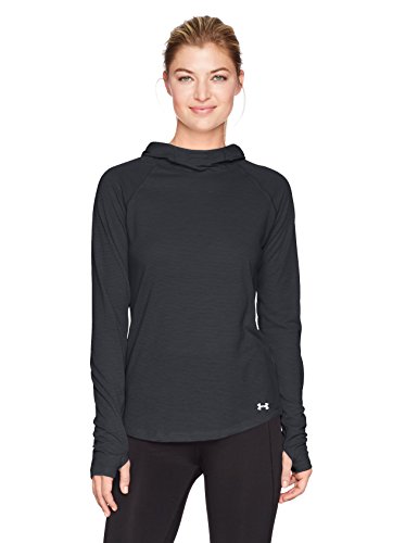 Under Armor Threadborne Mesh - Sudadera con capucha para mujer, Otoño/Invierno, Mujer, color Negro (001)/reflectante., tamaño L