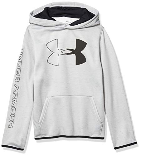 Under Armour Armour Fleece Parte Superior del Calentamiento, Niños, Gris, YXL