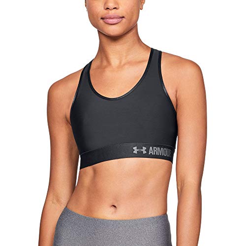 Under Armour Armour Mid Bra Sujetador Deportivo, Mujer, Negro Black, XS