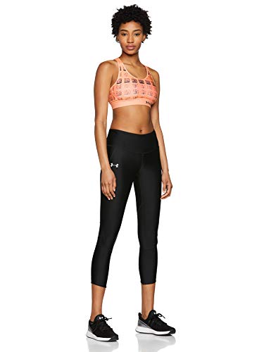 Under Armour Armour Mid Keyhole Print Sujetador Deportivo, Mujer, Naranja (Peach Horizon/Charcoal 906), M