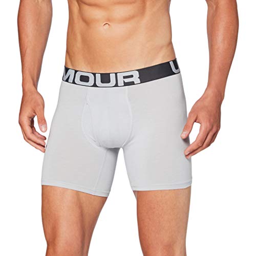 Under Armour Boxerjocks 15 cm Ropa Interior Elástica, 3 Unidades, Hombre, Negro (Black 001), L