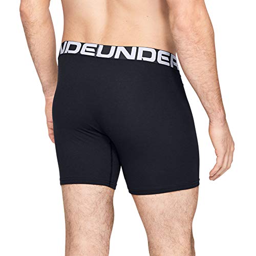 Under Armour Boxerjocks 15 cm Ropa Interior Elástica, 3 Unidades, Hombre, Negro (Black 001), L