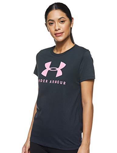 Under Armour Camiseta de Manga Corta UA Graphic Sportstyle Classic Camisa, Black, SM para Mujer