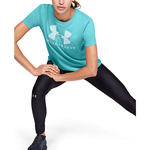 Under Armour Camiseta de Manga Corta UA Graphic Sportstyle Classic Camisa, Blue, LG para Mujer