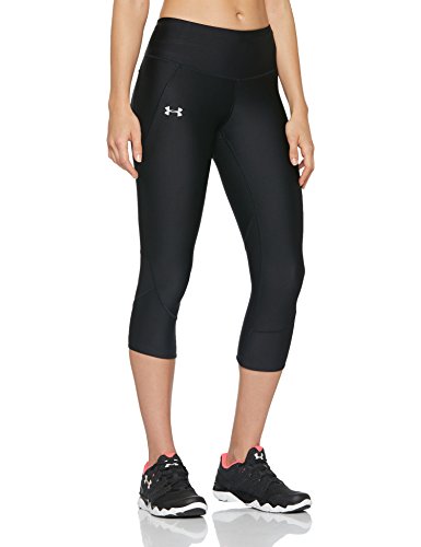 Under Armour Capri Armour Fly Fast Pantalones Deportivos para Mujeres, Pantalones Transpirables, Mallas Deportivas de compresión ultraligeras, Black/Black/Reflective (001), MD