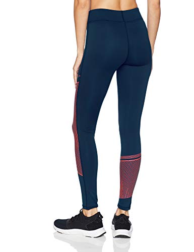 Under Armour CG Block Gr Leggin, Mujer, Academy/After Burn/Metallic Silver, L