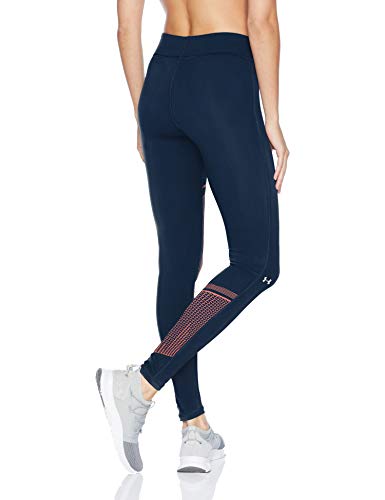 Under Armour CG Block Gr Leggin, Mujer, Academy/After Burn/Metallic Silver, L