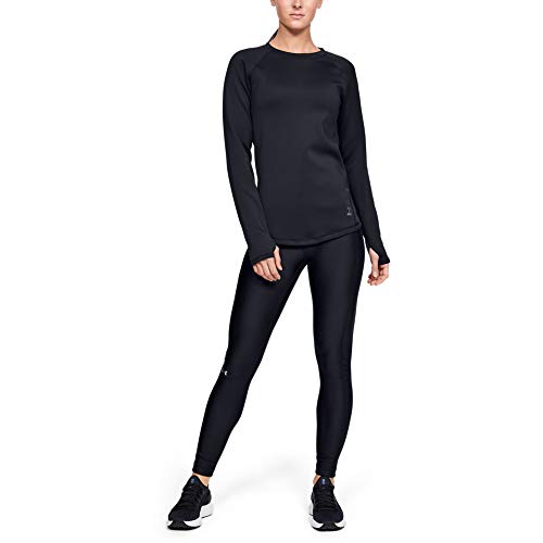 Under Armour Coldgear Armour LS Camisa de Manga Larga, Mujer, Negro, MD