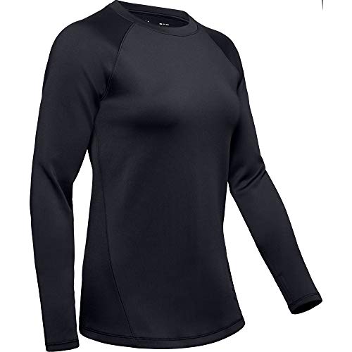 Under Armour Coldgear Armour LS Camisa de Manga Larga, Mujer, Negro, MD