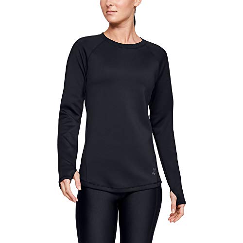 Under Armour Coldgear Armour LS Camisa de Manga Larga, Mujer, Negro, MD