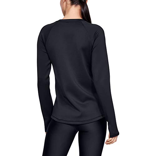 Under Armour Coldgear Armour LS Camisa de Manga Larga, Mujer, Negro, MD