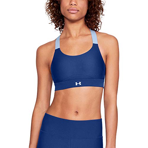 Under Armour Equilibrio Eclipse - Sujetador deportivo para mujer - 1307223, Equilibrio Eclipse Alto, 75B, Formación azul (574)/reflectante.