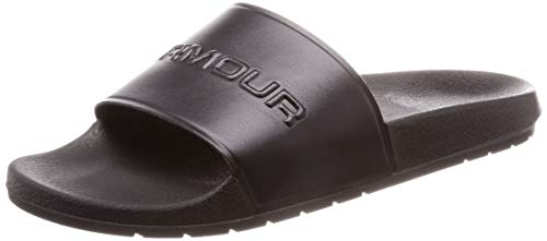 Under Armour Erwachsene Core Remix Dusch-& Badeschuhe, Zapatos de Playa y Piscina Unisex Adulto, Negro (Black/Black/Metallic Victory Gold (002) 002), 46 EU