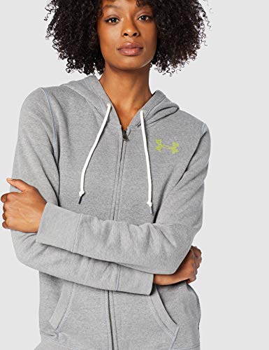 Under Armour Favorite Fleece FZ Camiseta Deportiva, Mujer, Gris (Graphite Light Heath), SM