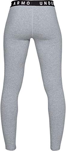 Under Armour Favourite Leggin, Steel Light Heather/White/Tonal, M para Mujer