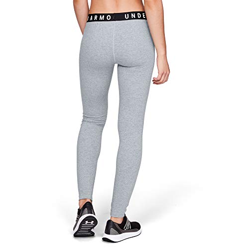 Under Armour Favourite Leggin, Steel Light Heather/White/Tonal, M para Mujer