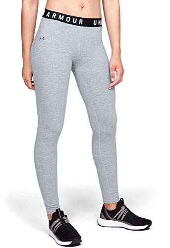 Under Armour Favourite Leggin, Steel Light Heather/White/Tonal, M para Mujer