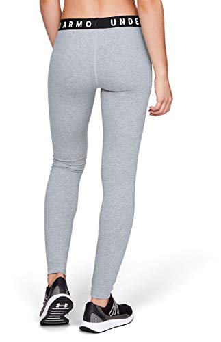 Under Armour Favourite Leggin, Steel Light Heather/White/Tonal, M para Mujer