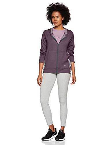 Under Armour Featherweight Fleece FZ Parte Superior del Calentamiento, Mujer, Gris (Tetra Gray/Onyx White 015), S