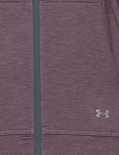 Under Armour Featherweight Fleece FZ Parte Superior del Calentamiento, Mujer, Gris (Tetra Gray/Onyx White 015), S