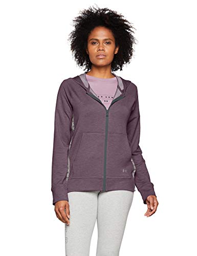 Under Armour Featherweight Fleece FZ Parte Superior del Calentamiento, Mujer, Gris (Tetra Gray/Onyx White 015), S