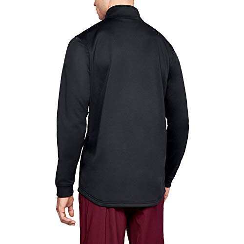 Under Armour Fleece Sudadera para Hombre, Camiseta de Manga Larga con Media Cremallera, Sudadera de Deporte Transpirable y elástica, Black/Black (001), MD