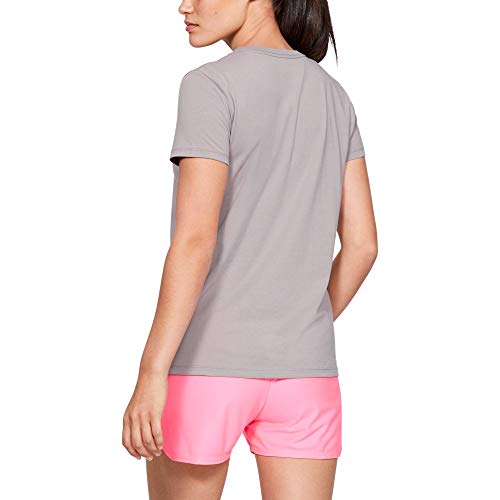 Under Armour Graphic Bl Classic Crew Camiseta, Mujer, Gris (Tetra Gray/Mojo Pink 015), S