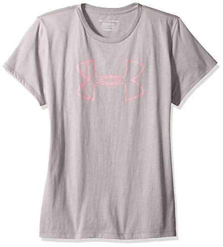 Under Armour Graphic Bl Classic Crew Camiseta, Mujer, Gris (Tetra Gray/Mojo Pink 015), S