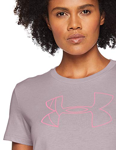 Under Armour Graphic Bl Classic Crew Camiseta, Mujer, Gris (Tetra Gray/Mojo Pink 015), S