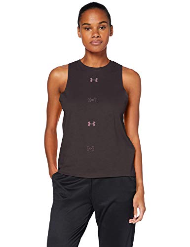 Under Armour Graphic Muscle SL 6M Tanque, Mujer, Gris, SM