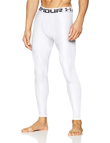 Under Armour Heatgear 2.0 Leggings, Hombre, Blanco, LG