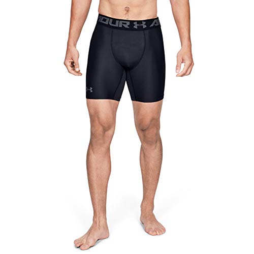 Under Armour HeatGear ARMOUR 2.0 COMP Shorts, Pantalón Corto Hombre, Negro (Black/Graphite 001), XL