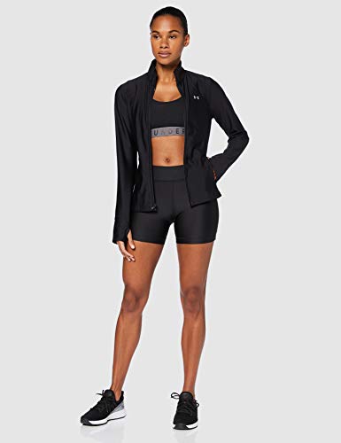 Under Armour Heatgear Armour Middy Corto, Mujer, Negro, MD