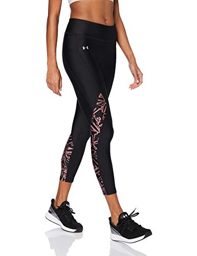 Under Armour Heatgear Armour Printed Panel Ankle Capri, Mujer, Negro, XS