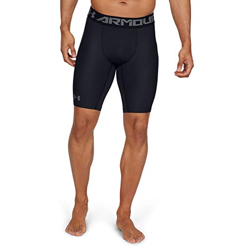 Under Armour Heatgear Long Compression Pantalón De Compresión, Hombre, Negro (Black/Graphite 001), M